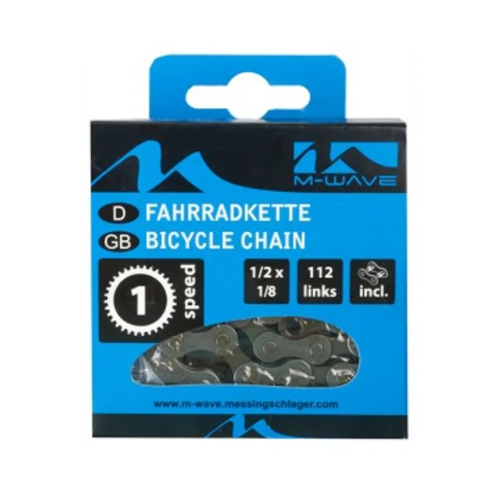 M-Wave Ketting single speed, 1/2x1/8 112L grijs/bruin