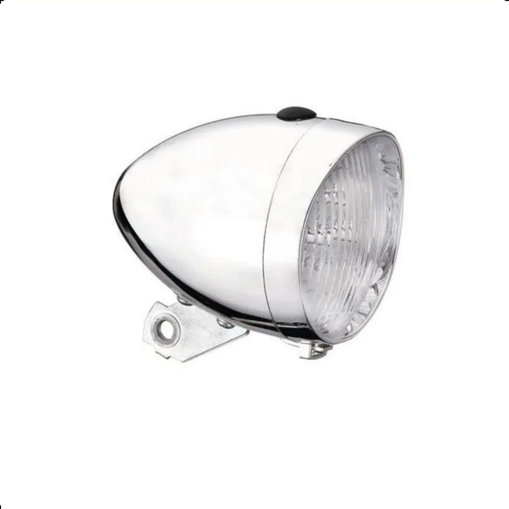 Koplamp met 3 leds  Zilver Batterij