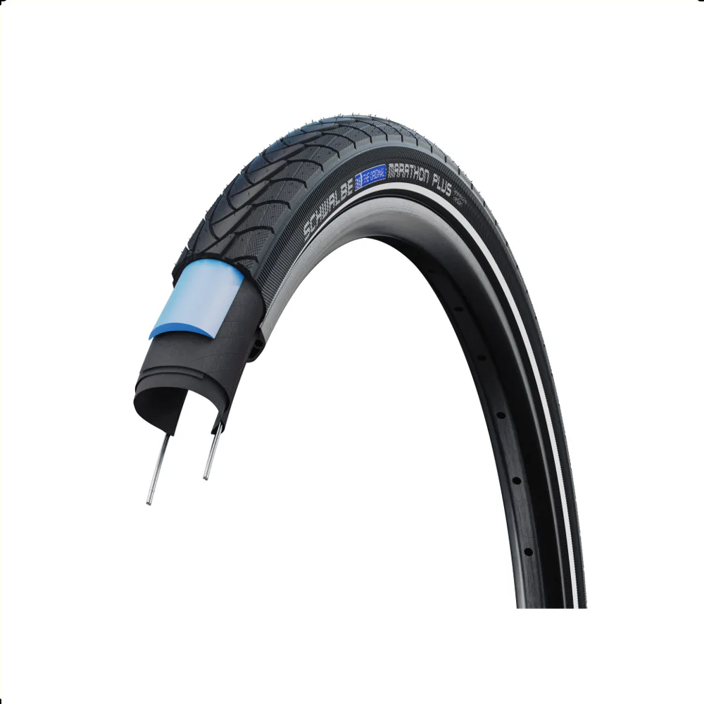 Schwalbe Marathon Plus (Smartguard 5mm anti-lek), Zwart met reflectie, 28x1.50,  ETRTO 40-622