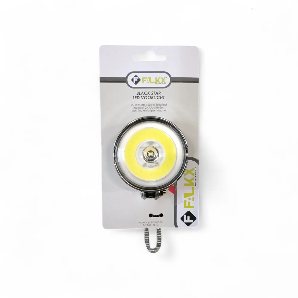 FALKX Black Star koplamp Led Batterij