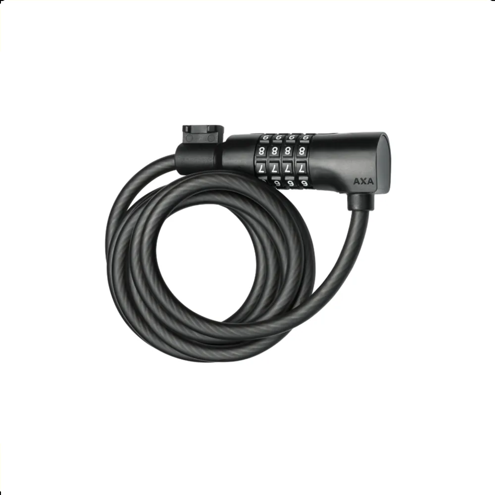Axa Resolute C8-180 kabelslot met cijfercode Zwart