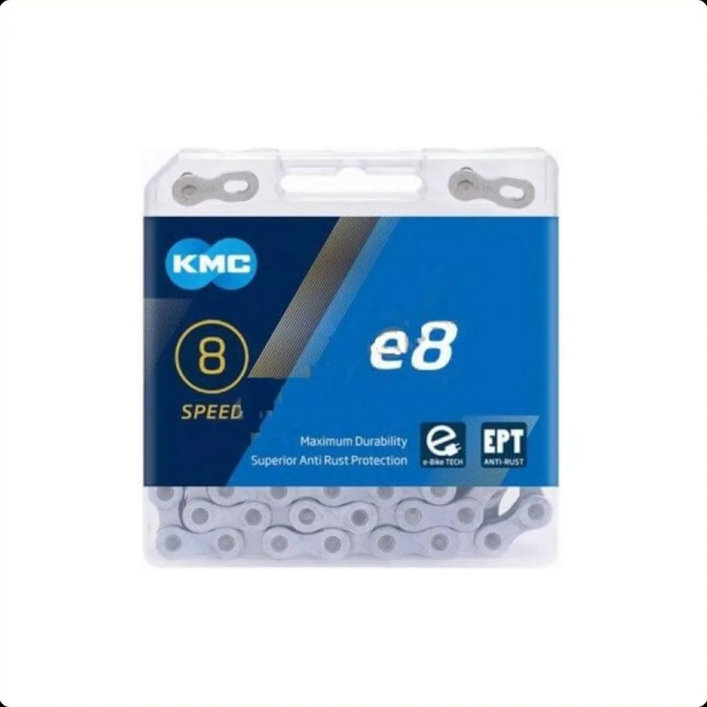 KMC e8 ept ketting, 1/2x3/32, 7/8-speed mid motor e-bike ketting, anti-roest