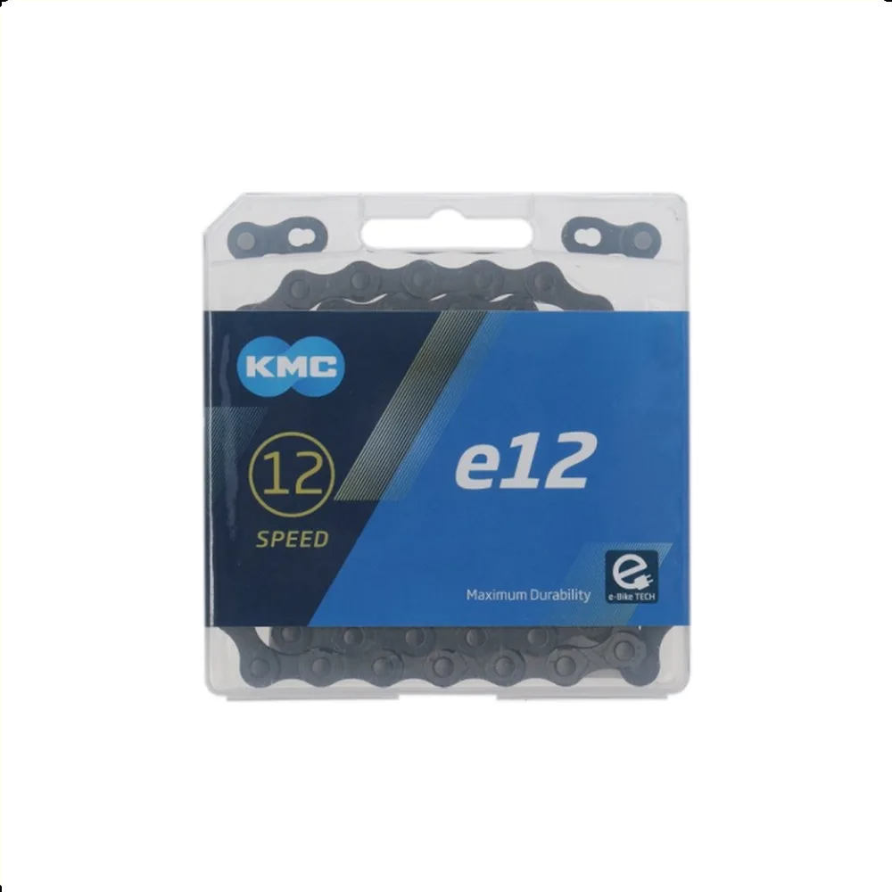 KMC e12 blacktech ketting, 1/2x11/128, 130 schakels, 5.2mm pin, 12-speed