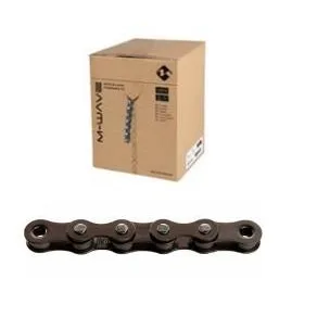 M-Wave ketting  single speed 1/2x1/8, grijs/bruin. 15m op rol, incl 10 verbindingsschakels