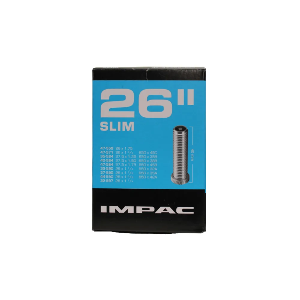 Impac Binnenband (by Schwalbe) AV26 SLIM  26x1.75 - 26 x1 3/8 - 26x 1 1/4 ETRTO 32/47-559/597, Ventiel:Schrader/auto40mm
