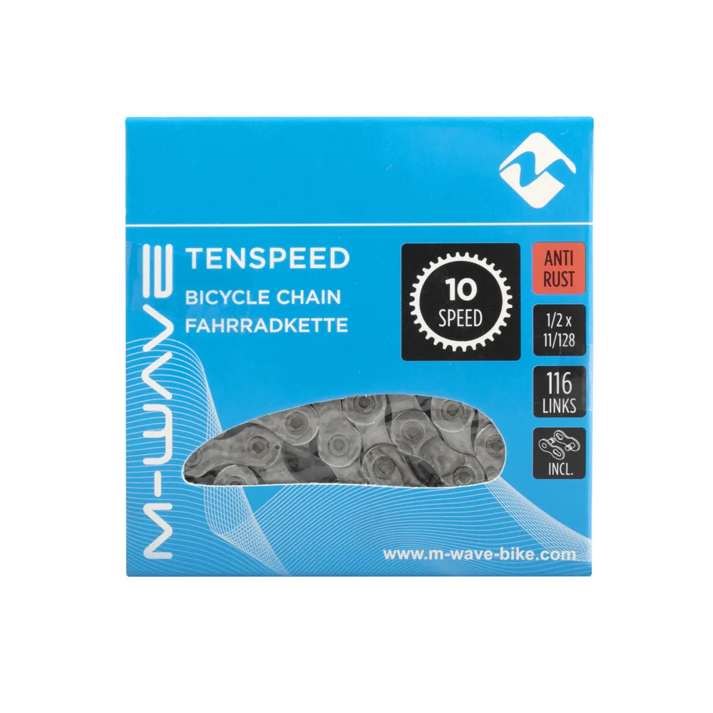 M-Wave ketting 10-speed, 1/2x11/128 116L zilver anti-roest