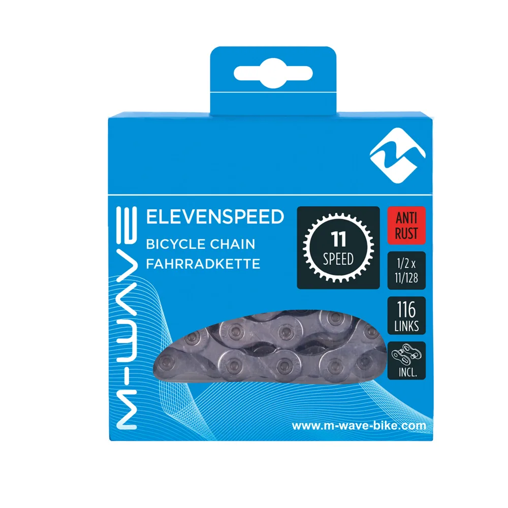 M-Wave ketting 11-speed, 1/2x11/128 116L zilver anti-roest