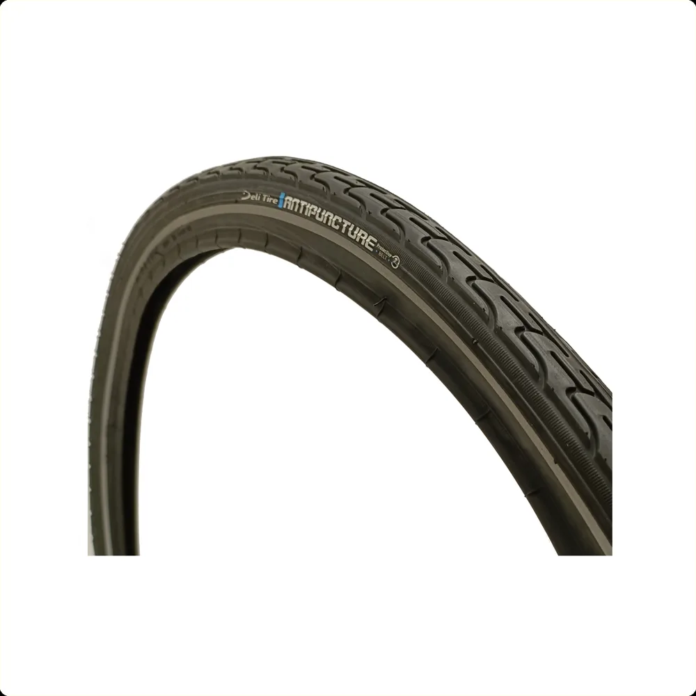 Deli buitendband, zwart reflectie, 28x1½  ETRTO 40-635, 1mm anti-lek