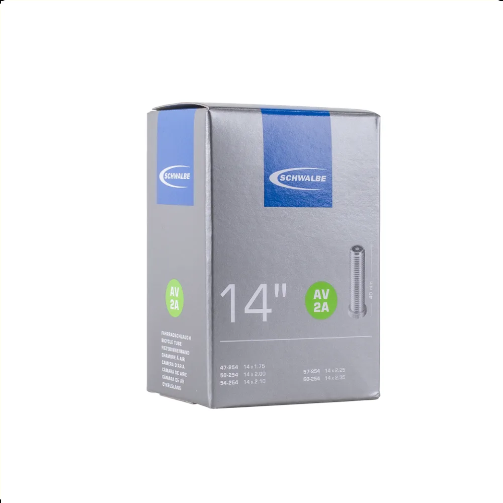 Schwalbe Binnenband AV2A, 14x1.75  ETRTO 47/60-254, Autoventiel AV 40mm