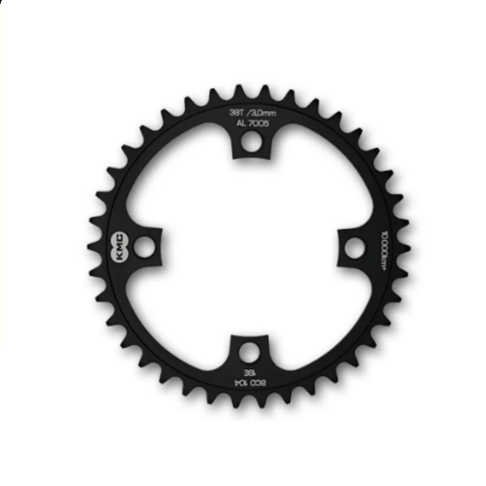 KMC tandwiel 38T, aluminium 1/2x1/8.BCD 104mm. kettinglijn 3.0mm