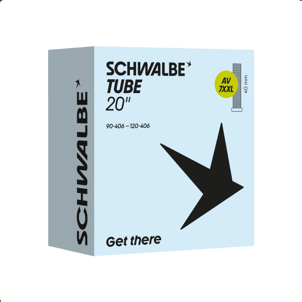 Schwalbe Binnenband AV7XXL, Fatbike 20x4.00-4.90. ETRTO 90/120-406, schrader/autoventiel 40mm