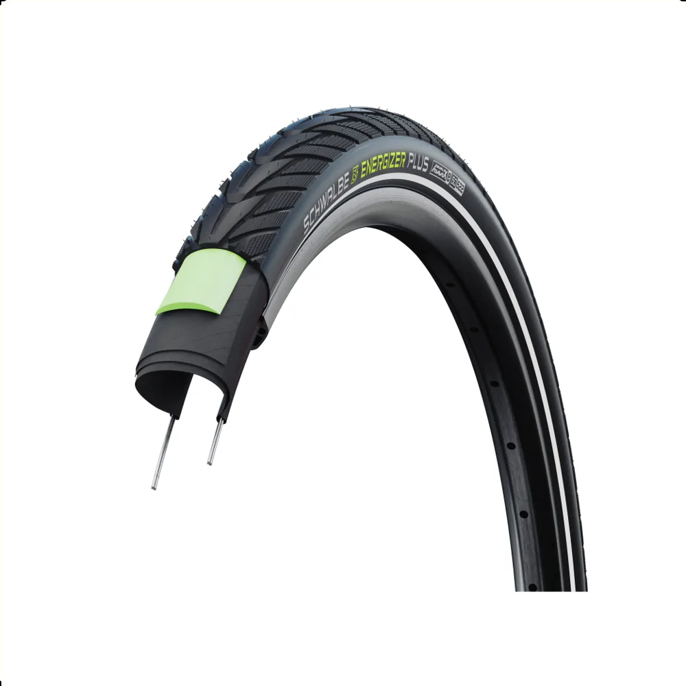 Schwalbe  Energizer Plus (Greenguard 3mm anti-lek), Zwart met reflectie, 28x2.00  ETRTO 50-622