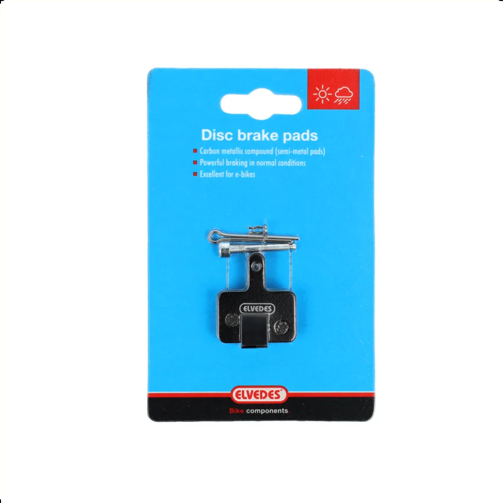 Elvedes Metaal Carbon schijfremblokken E-Bike, voor oa. Shimano BR-M375 per paar