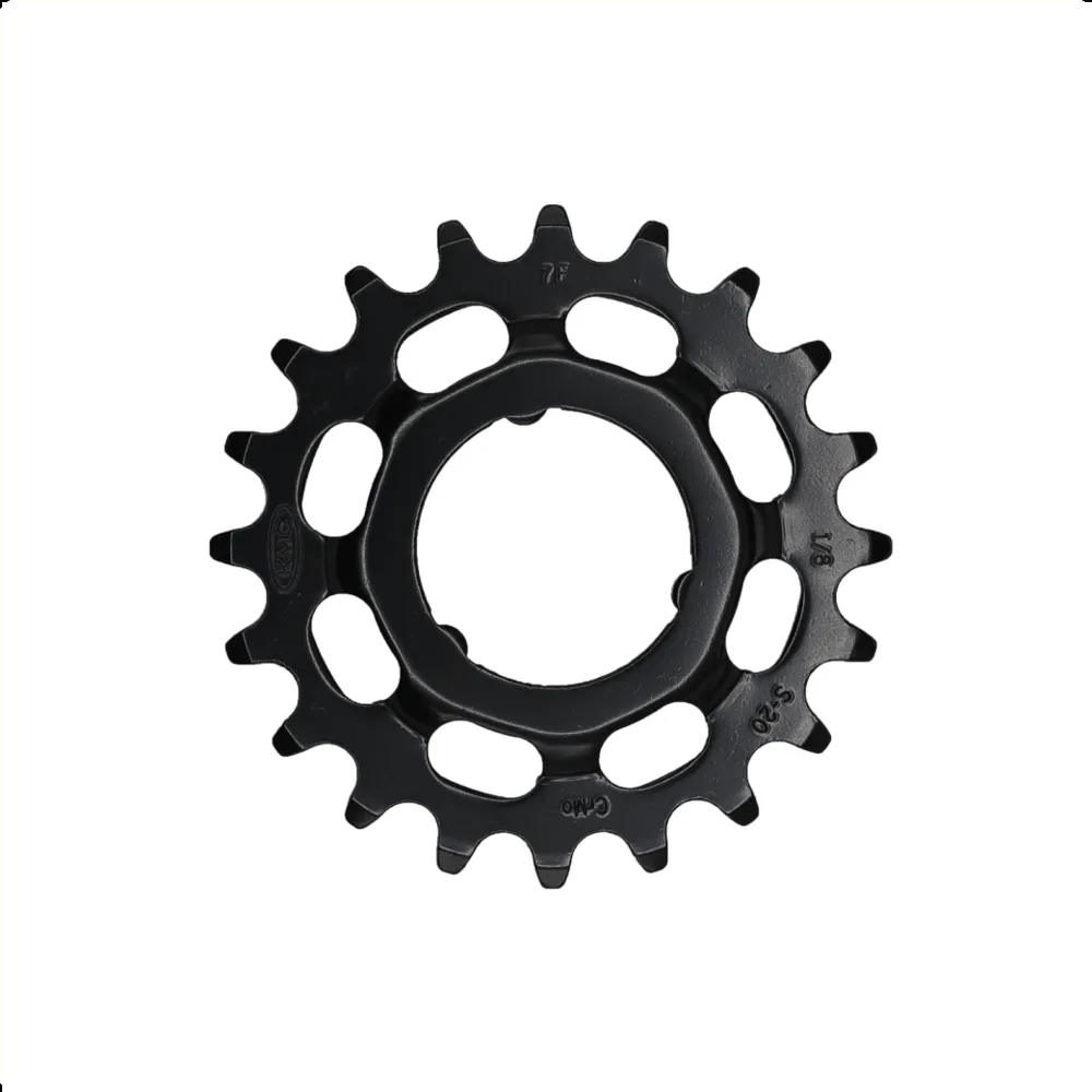 KMC tandwiel 20T Shimano, voor shimano versnellingsnaven. 1/2x1/8. gehard chromly staal, zwart