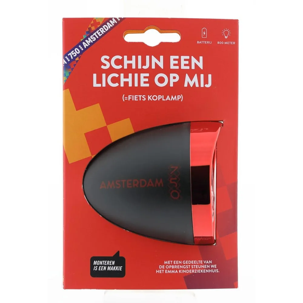 IkziLight koplamp Retro 3xled, chroom Batterij