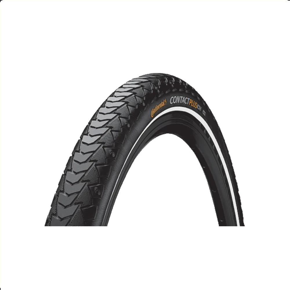 Continental Contact Plus City buitenband, Zwart met reflectie,  28x1.60, ETRTO 42-622 (50km/h E-Bike approved) level 7