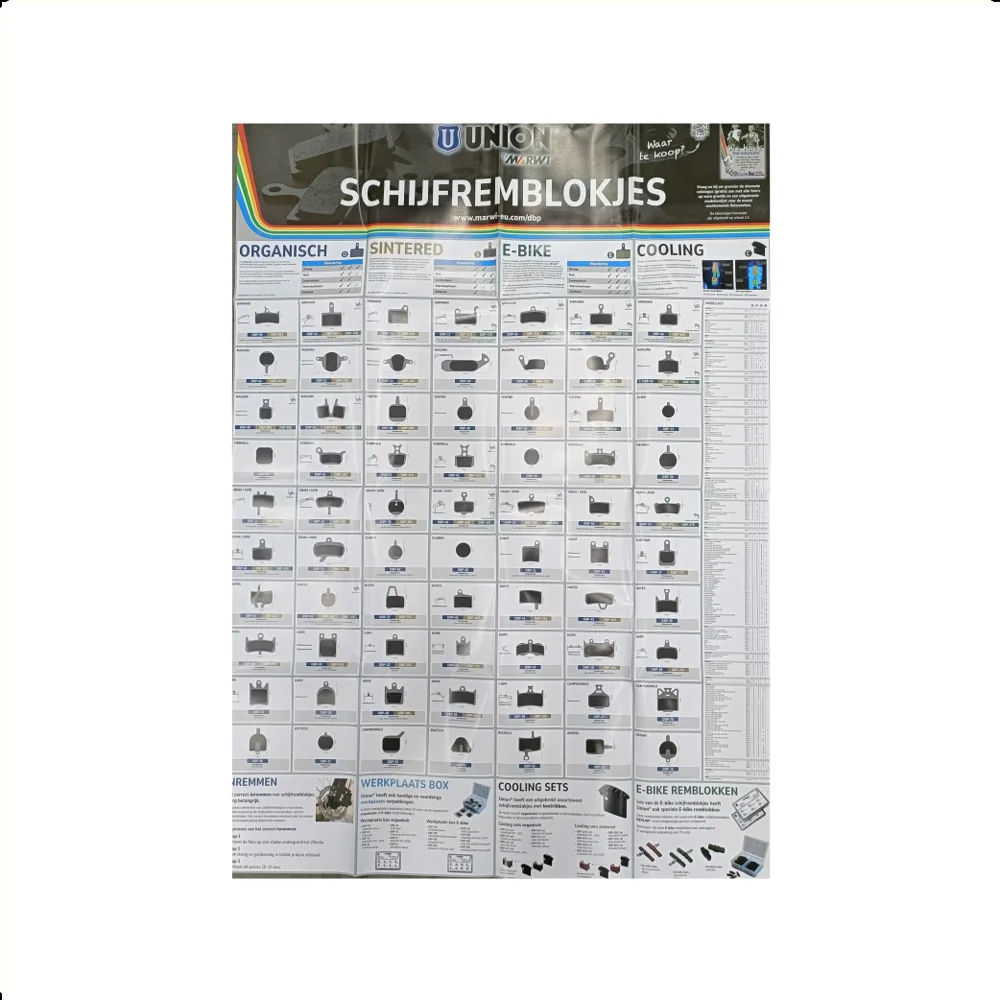 Marwi poster Schijfremblokken  overzicht