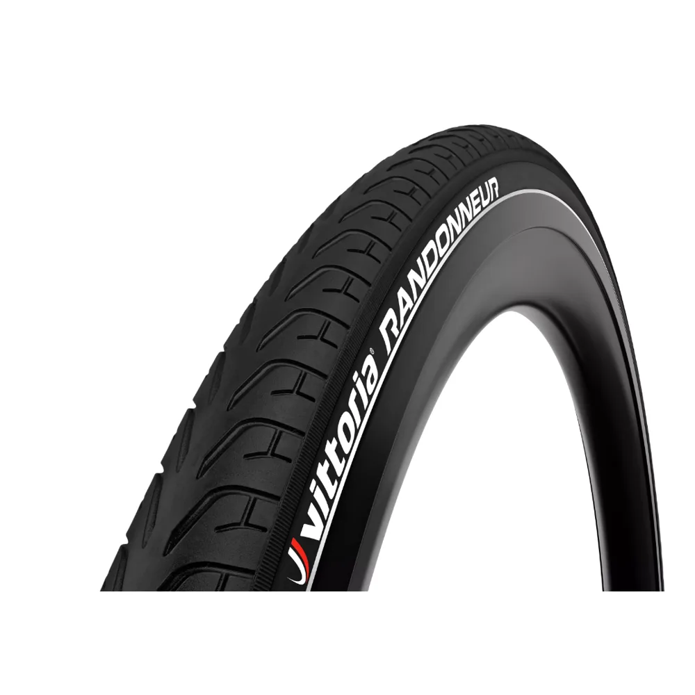Vittoria buitenband Randonneur Tech 47-622 Rigid D Reflect, Zwart met reflectie 28x1.75, ETRTO 47-622