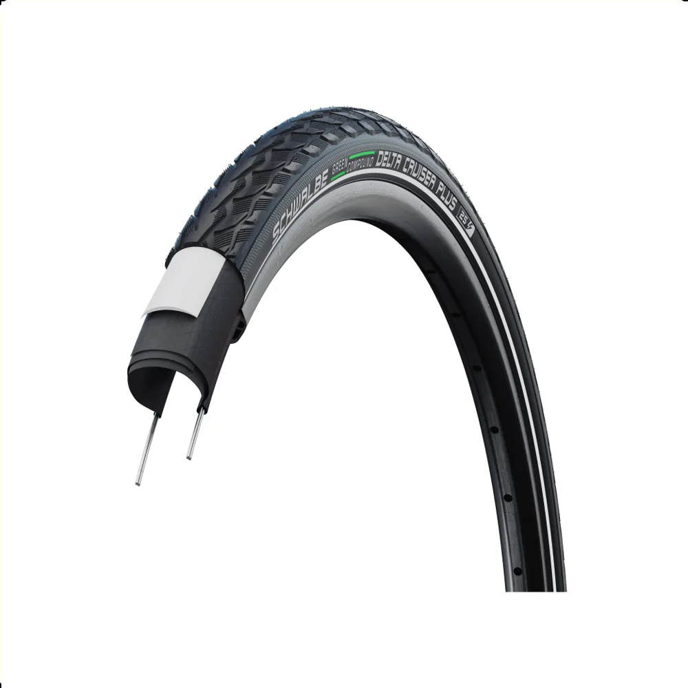 Schwalbe Delta Cruiser Plus (3mm anti-lek), Zwart met reflectie, 28x1.50, ETRTO 40-622