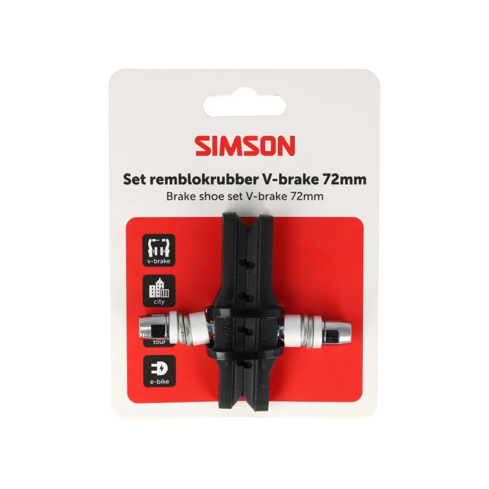Simson remblokken V-brake 72 mm per paar