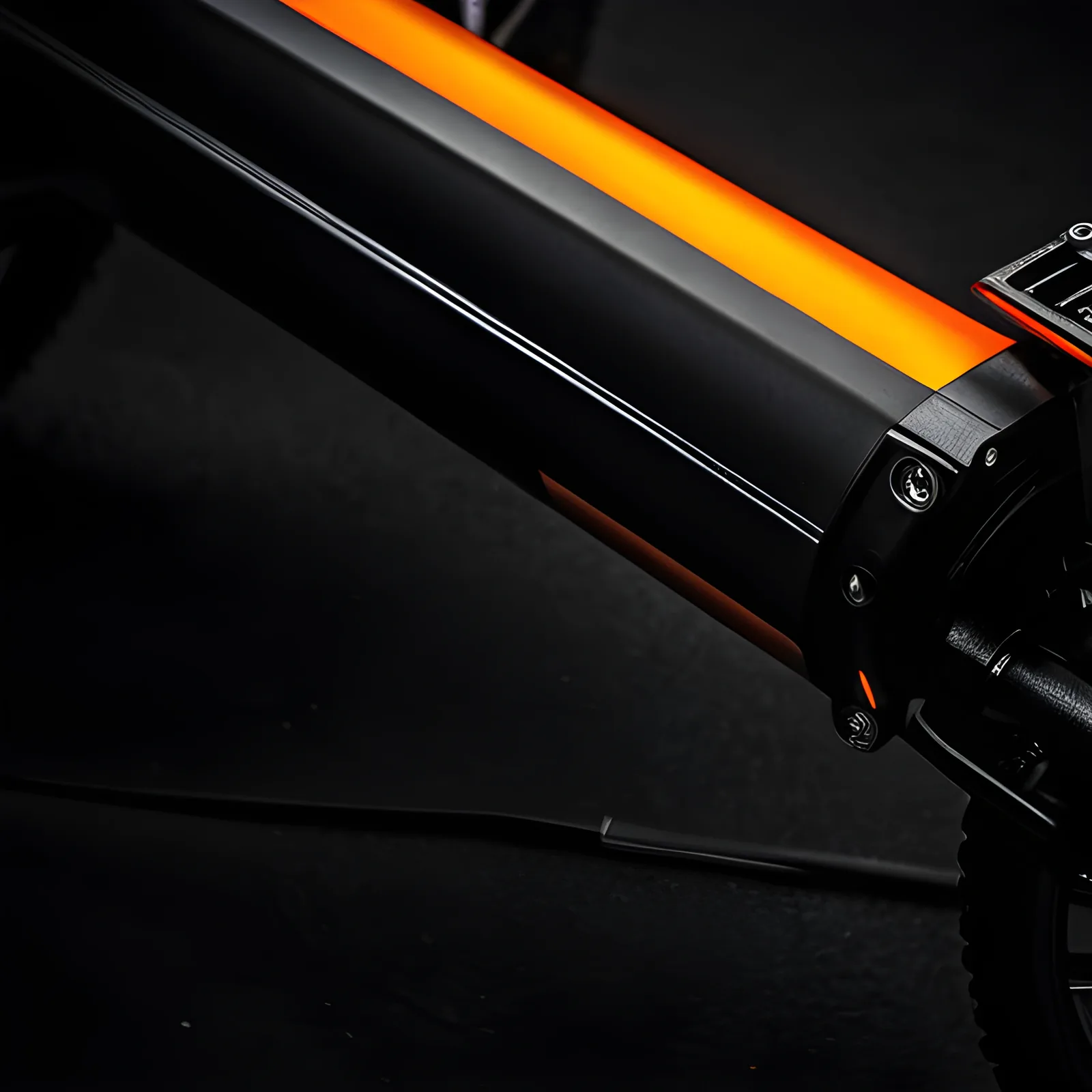 E-bike-accu geïntegreerd in de framebuis (downtube), close-up